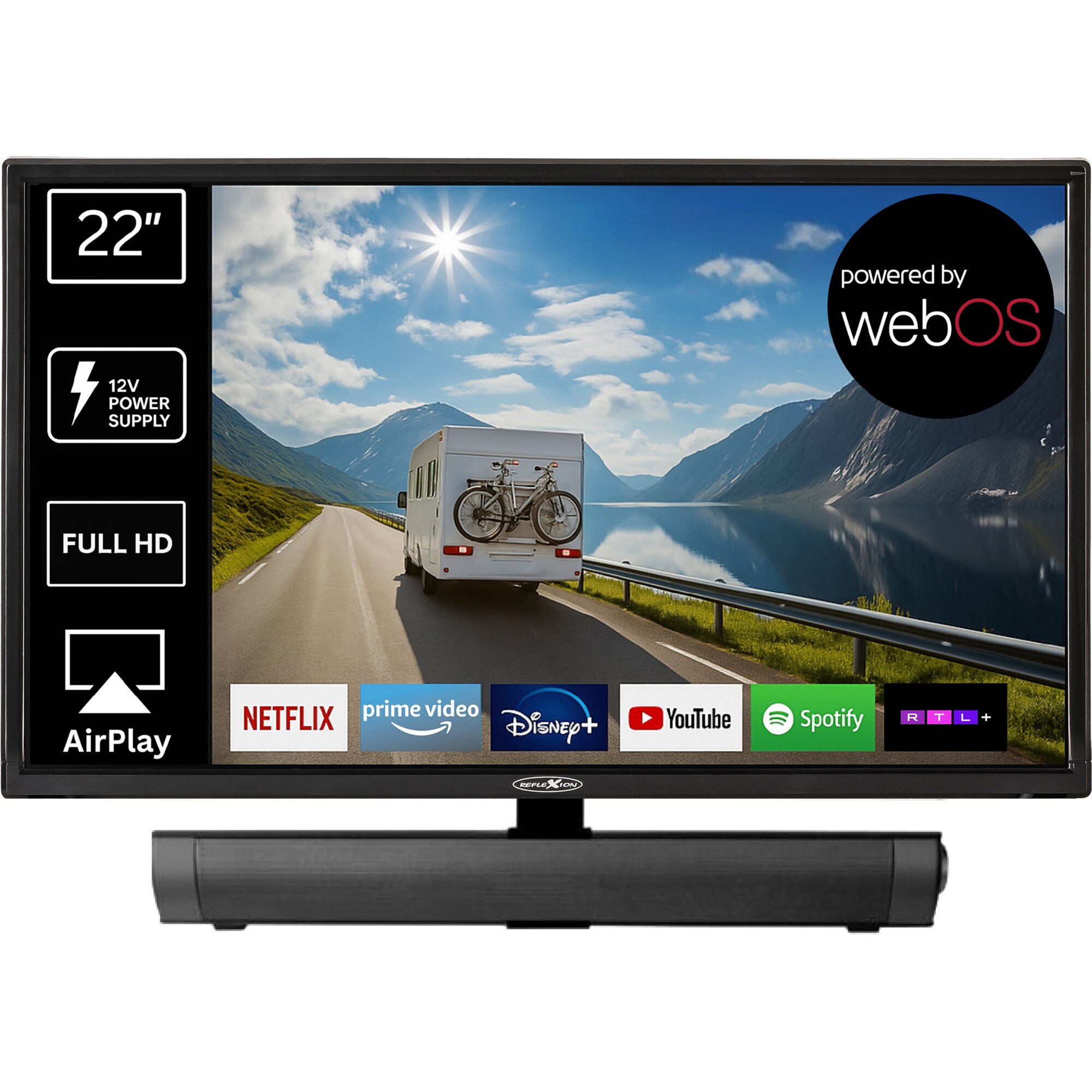 TV Reflexion LED22iBT Set inkl. Soundbar, Bildschirmgröße 21,5" (55 cm)