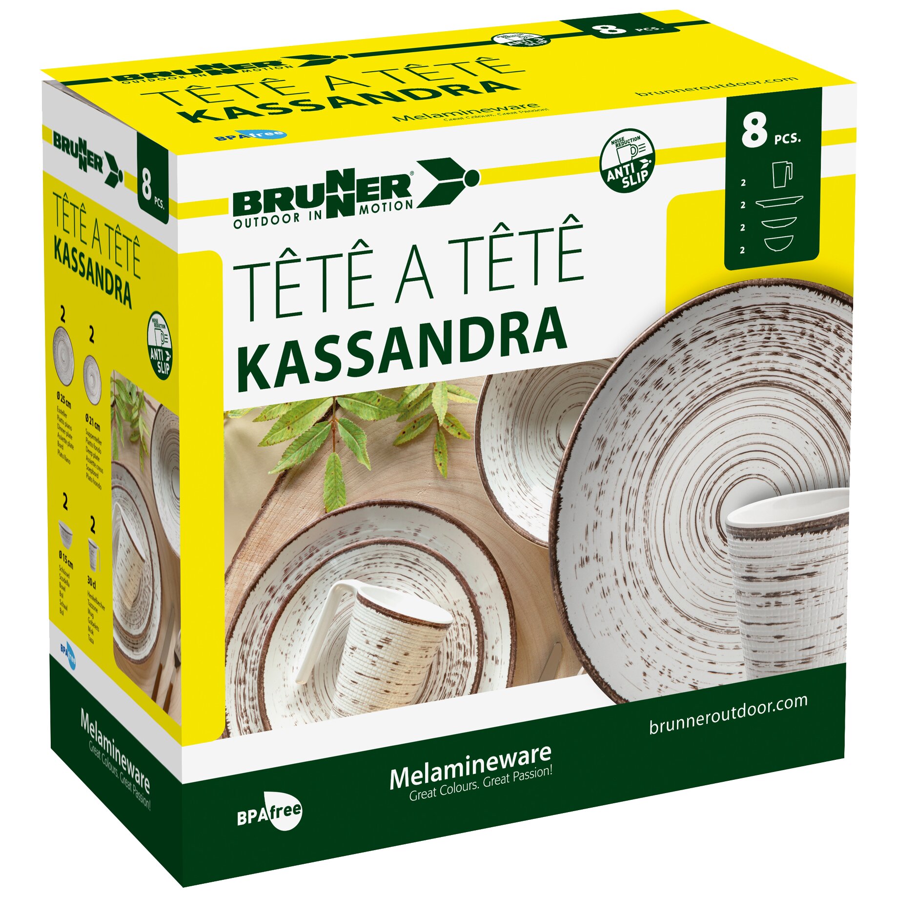 Geschirrserie Kassandra, Geschirrset 8-tlg.