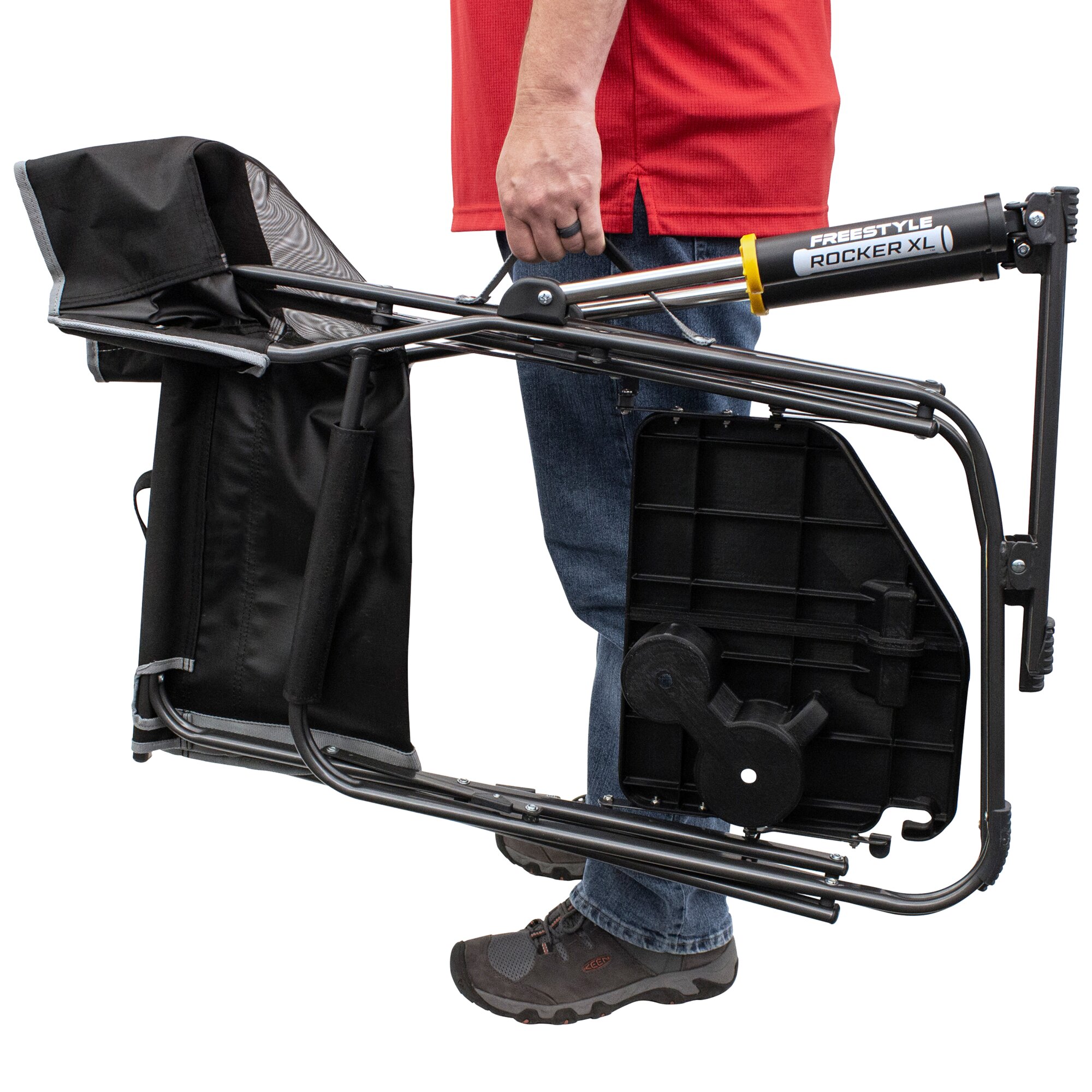 Camping-Schaukelstuhl Freestyle Rocker XL™ mit Tisch, schwarz