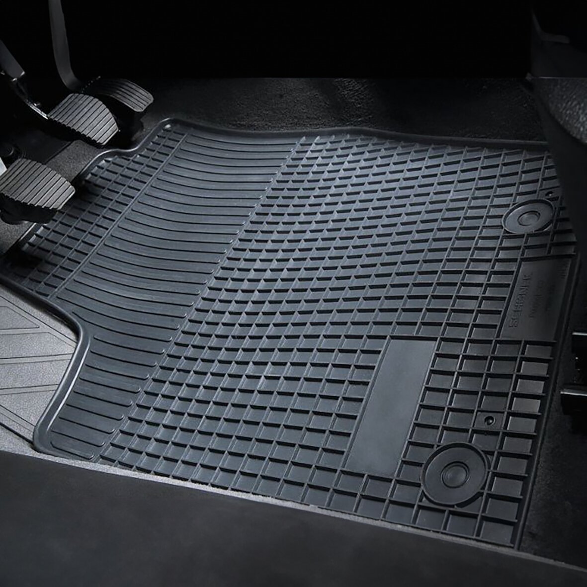 Gummimatte mit Passform 3-tlg. für VW T5/T6, 2-Sitzer