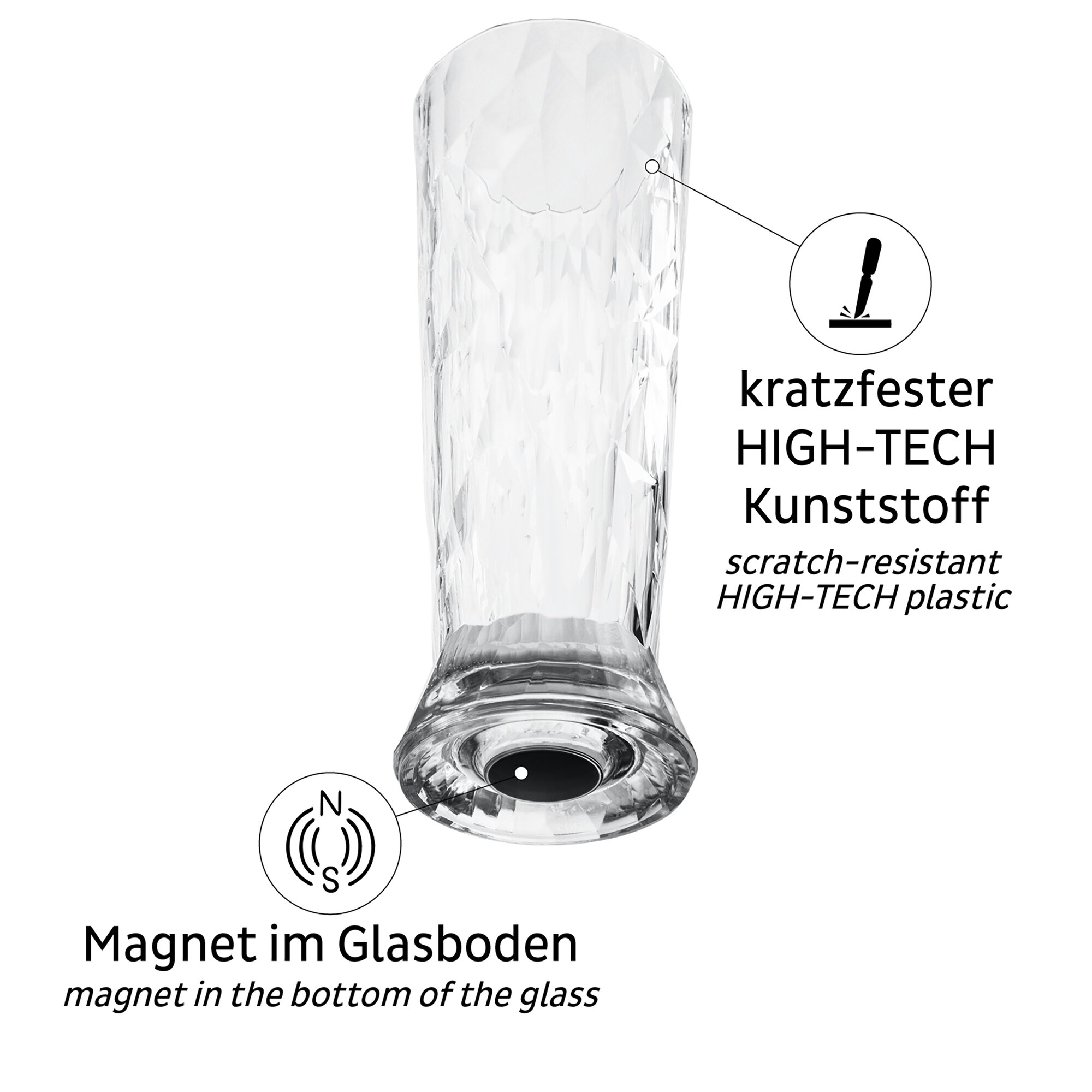 Magnet-Kunststoffgläser, Bierglas