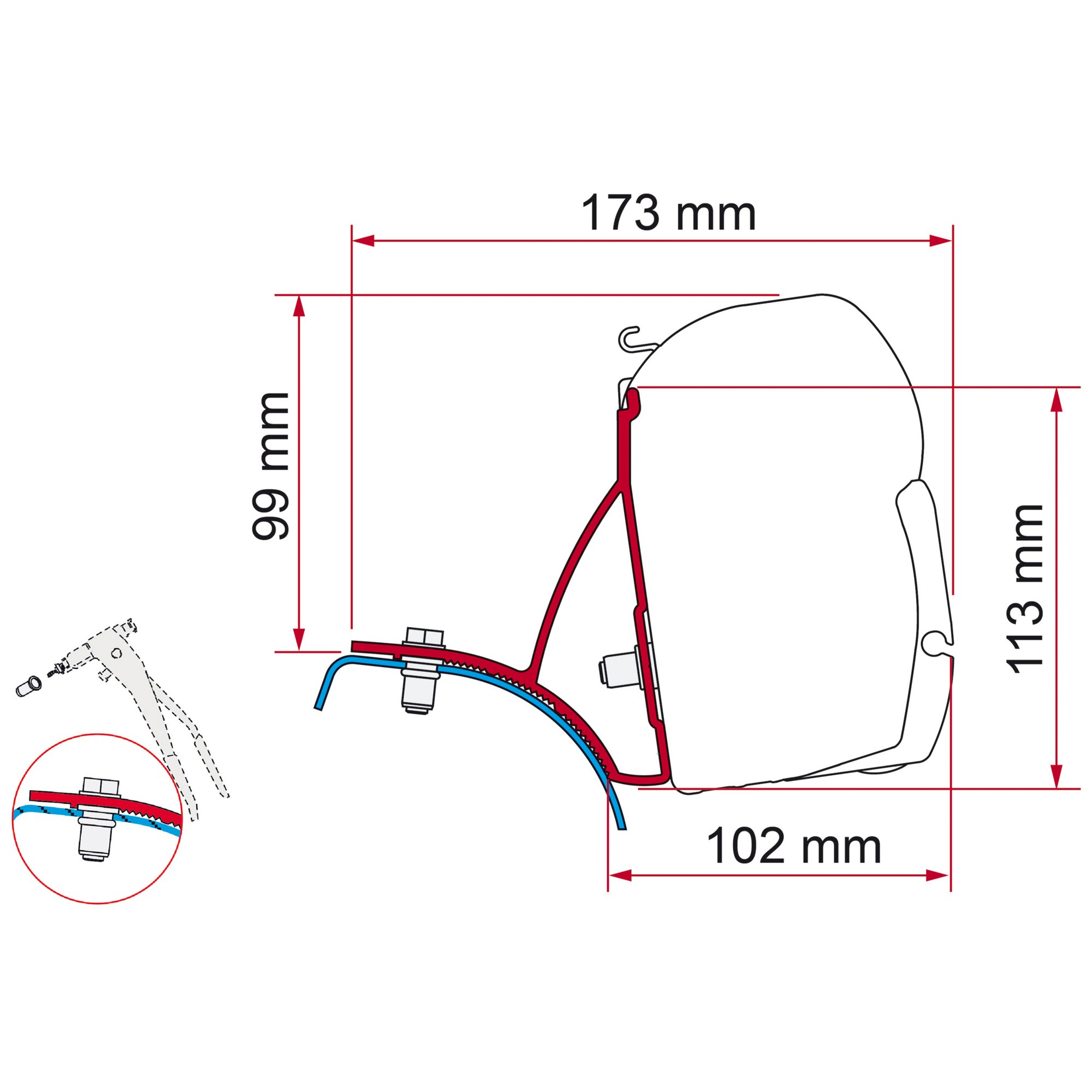 Markisenadapter Renault Trafic F45
