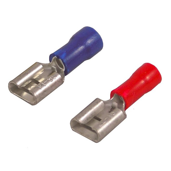Flachsteckhülse, 0,5 – 1,5 mm² rot