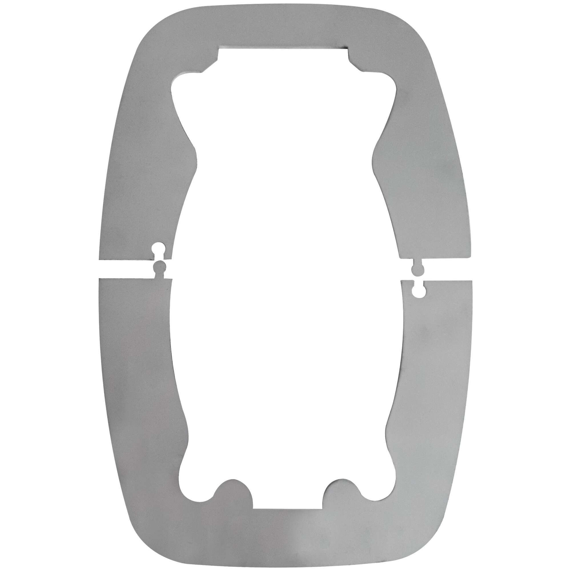 Stechschutzplatte Griffschale Eurochassis silber