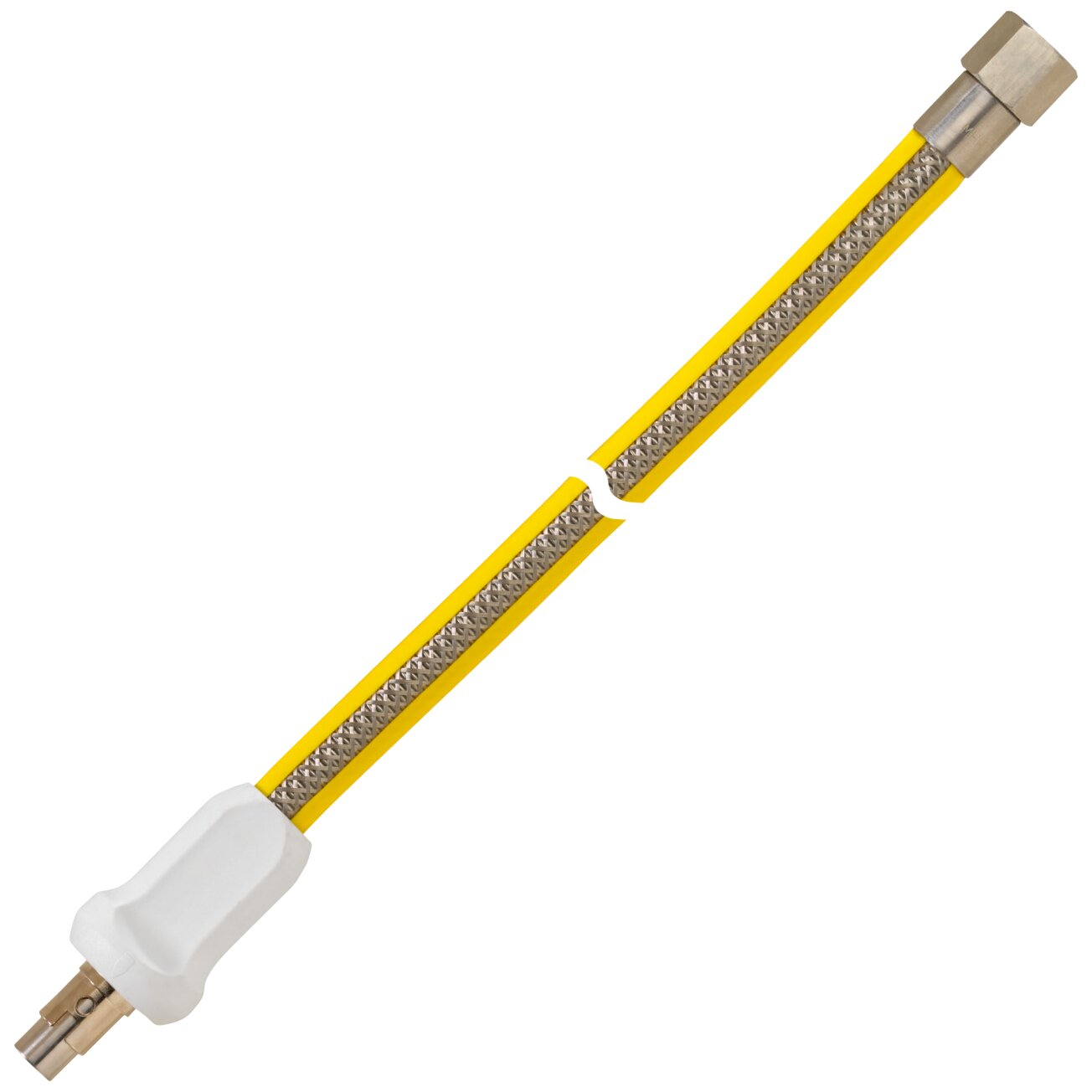 Edelstahl-Allgasschlauch PS 0,5 bar Stecknippel STN x Rp1/2 x 1500 mm