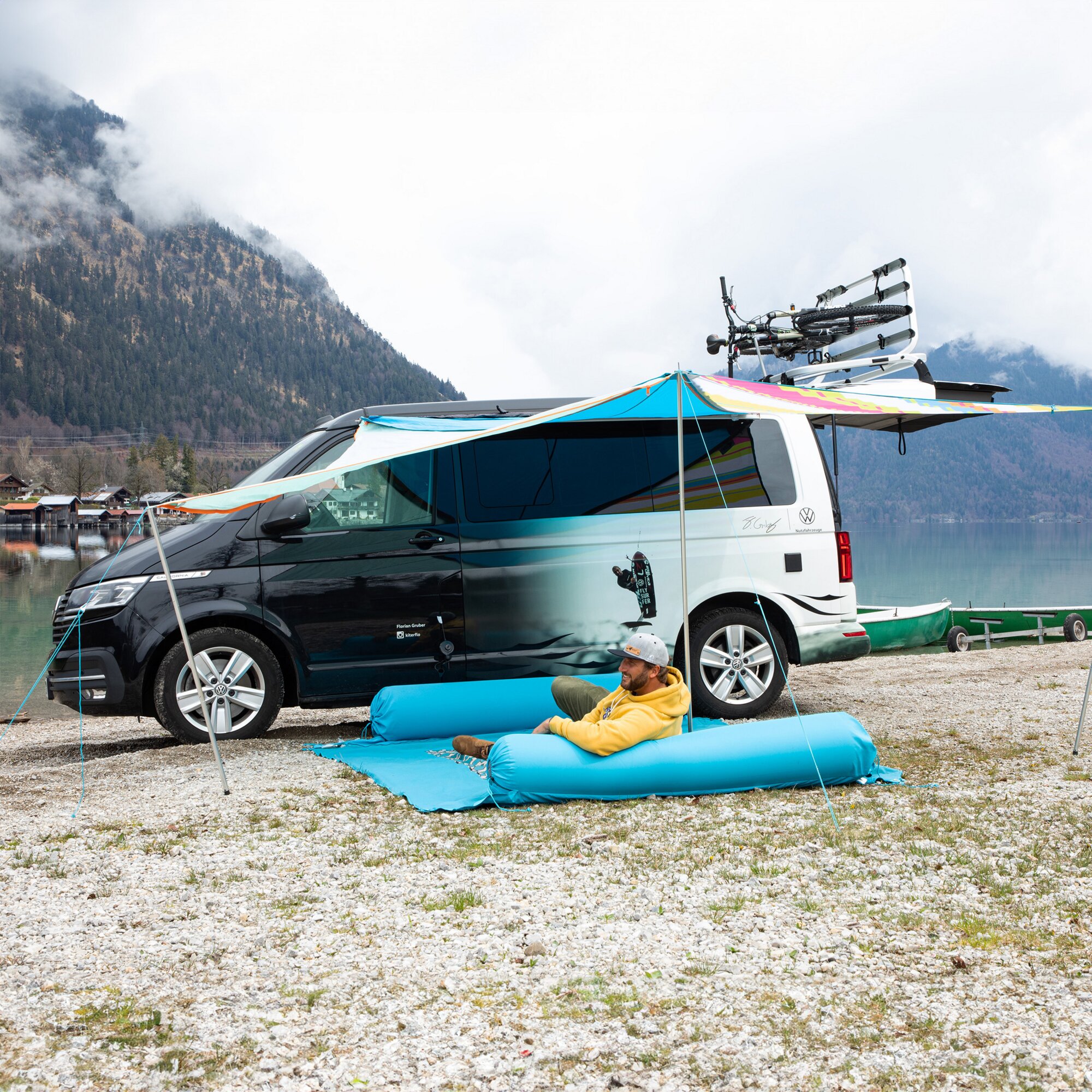 Kissenrolle „Zip XL Lounger“, türkis