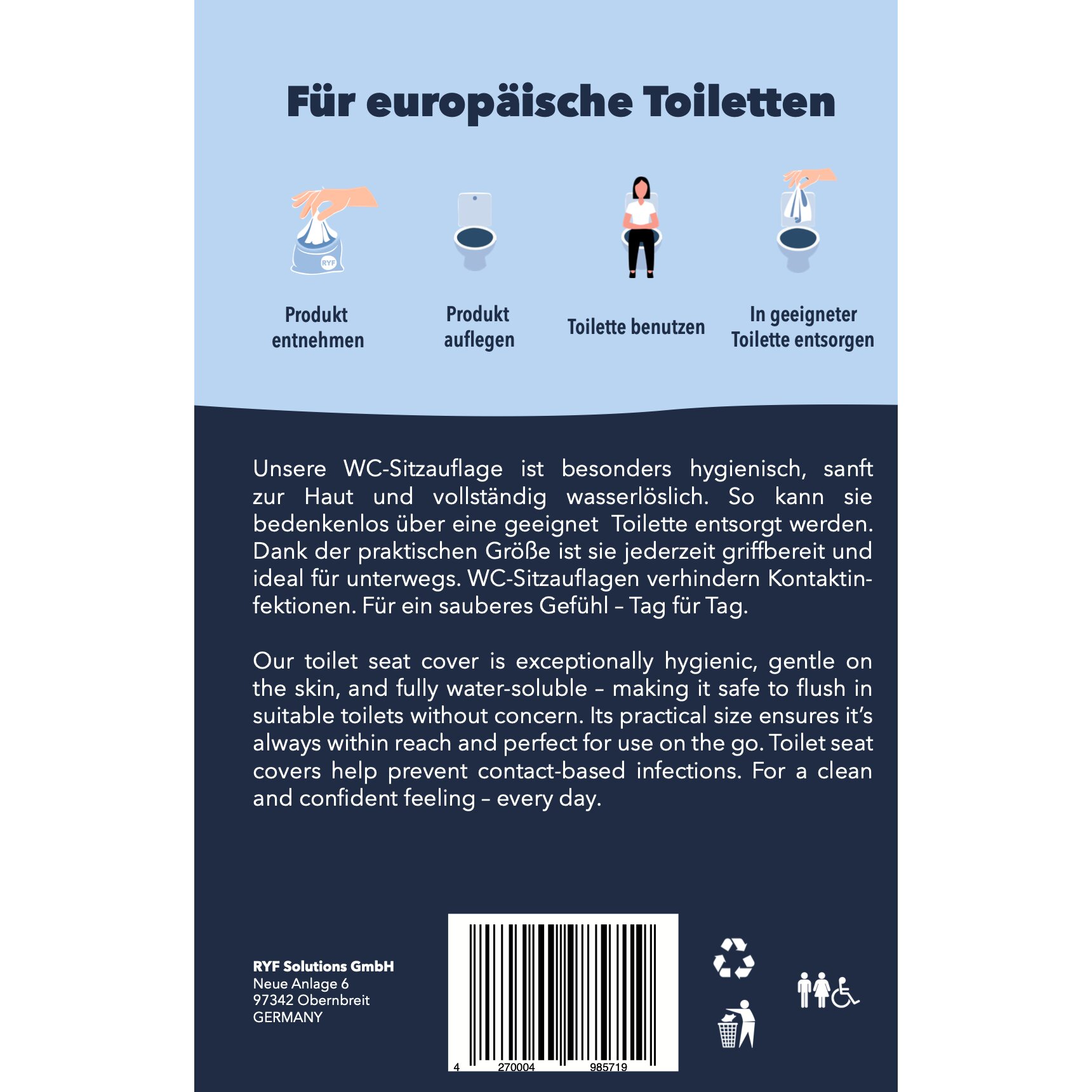 WC Sitzauflagen (25 Stück)