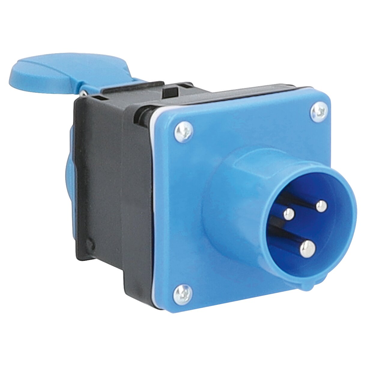 Adapterstecker CEE-Stecker – Standard Frankreich, schwarz/blau