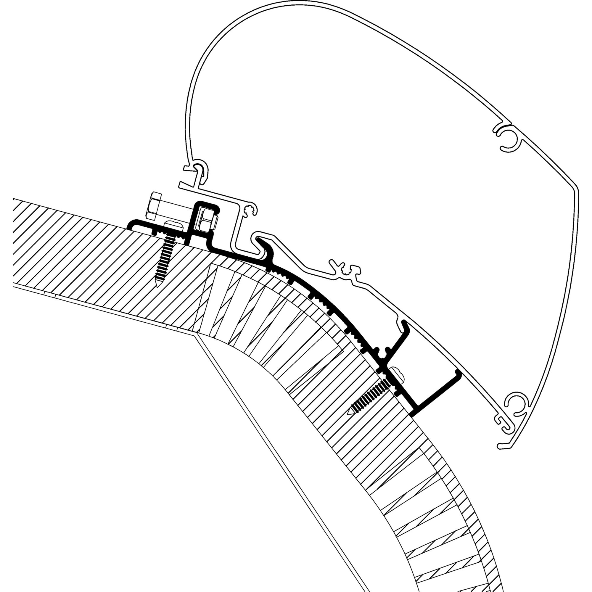 Adapter Carthago Chic ab Bj. 2015 zu TO Serie 6 und 9, 4,50 m