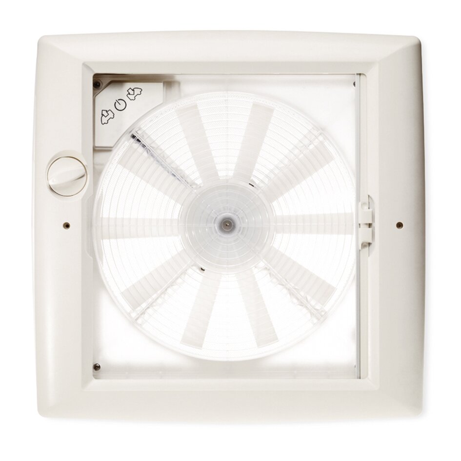 Dachhaube mit Ventilator, 12 Volt, weiß