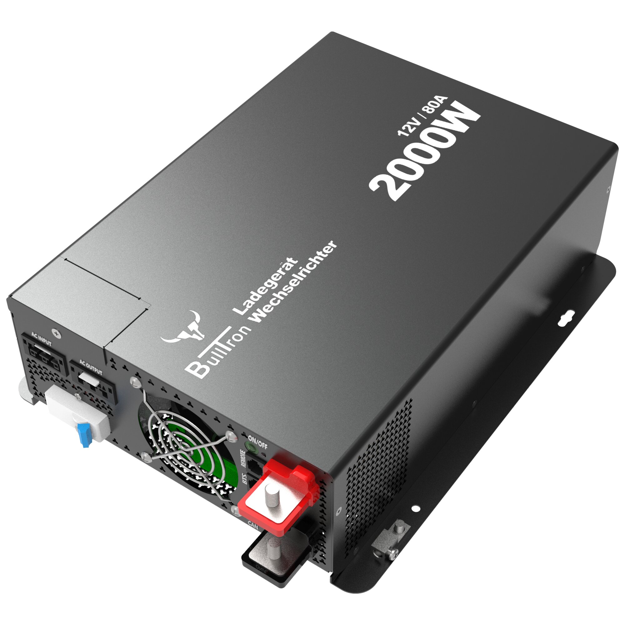 Wechselrichter 2000 W mit Ladegerät 80 A und Display