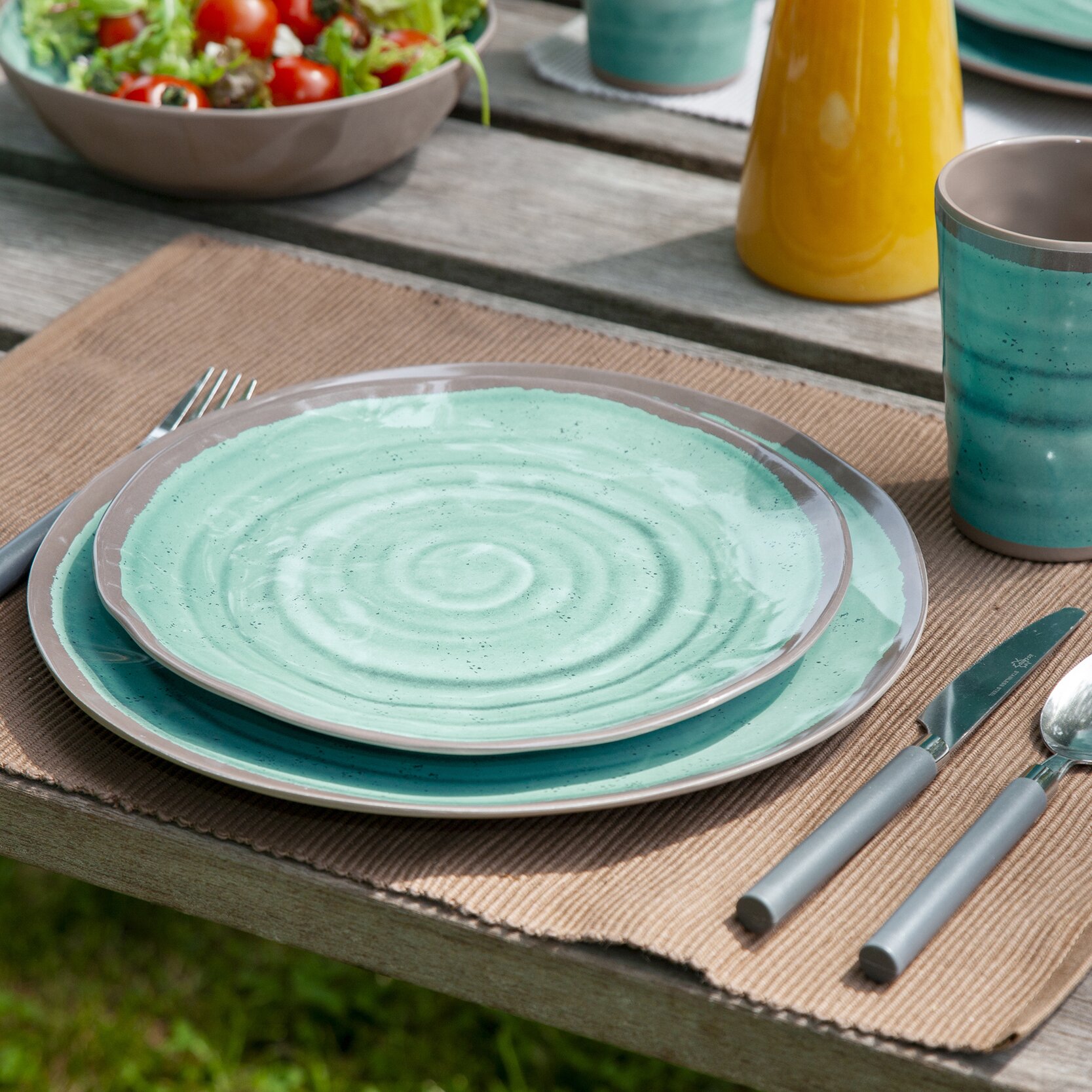 Trinkbecher Halo, 4-teilig, Aqua