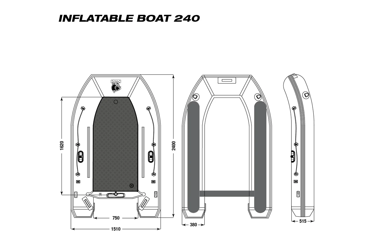 Nash Boat Life Inflatable Boat 240