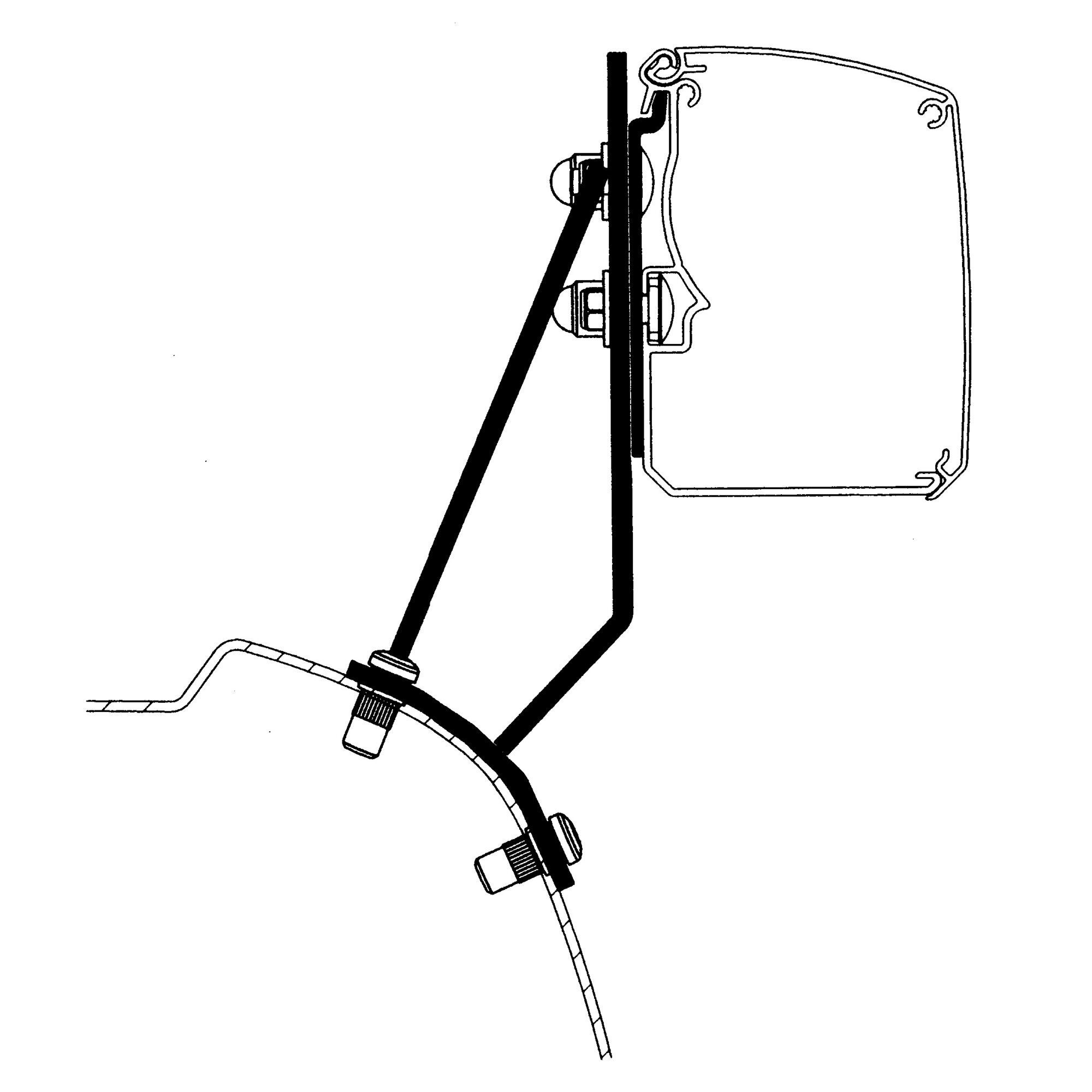 Adapter Urban Ford Custom V70 & VW Transporter 2025 für Thule 3200