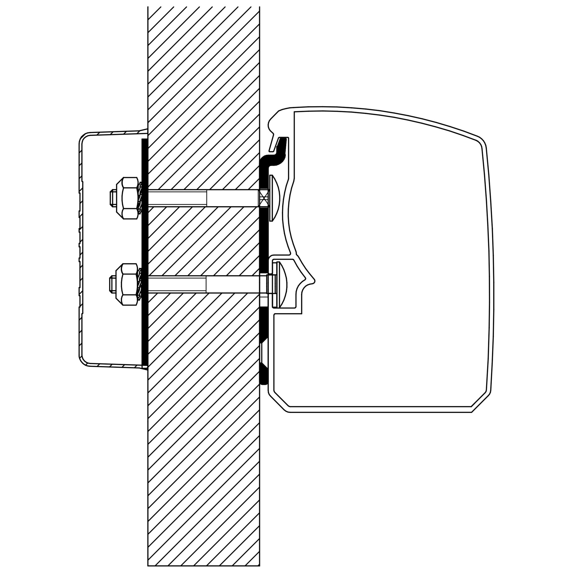 Adapter Flat Wall für Thule 3200