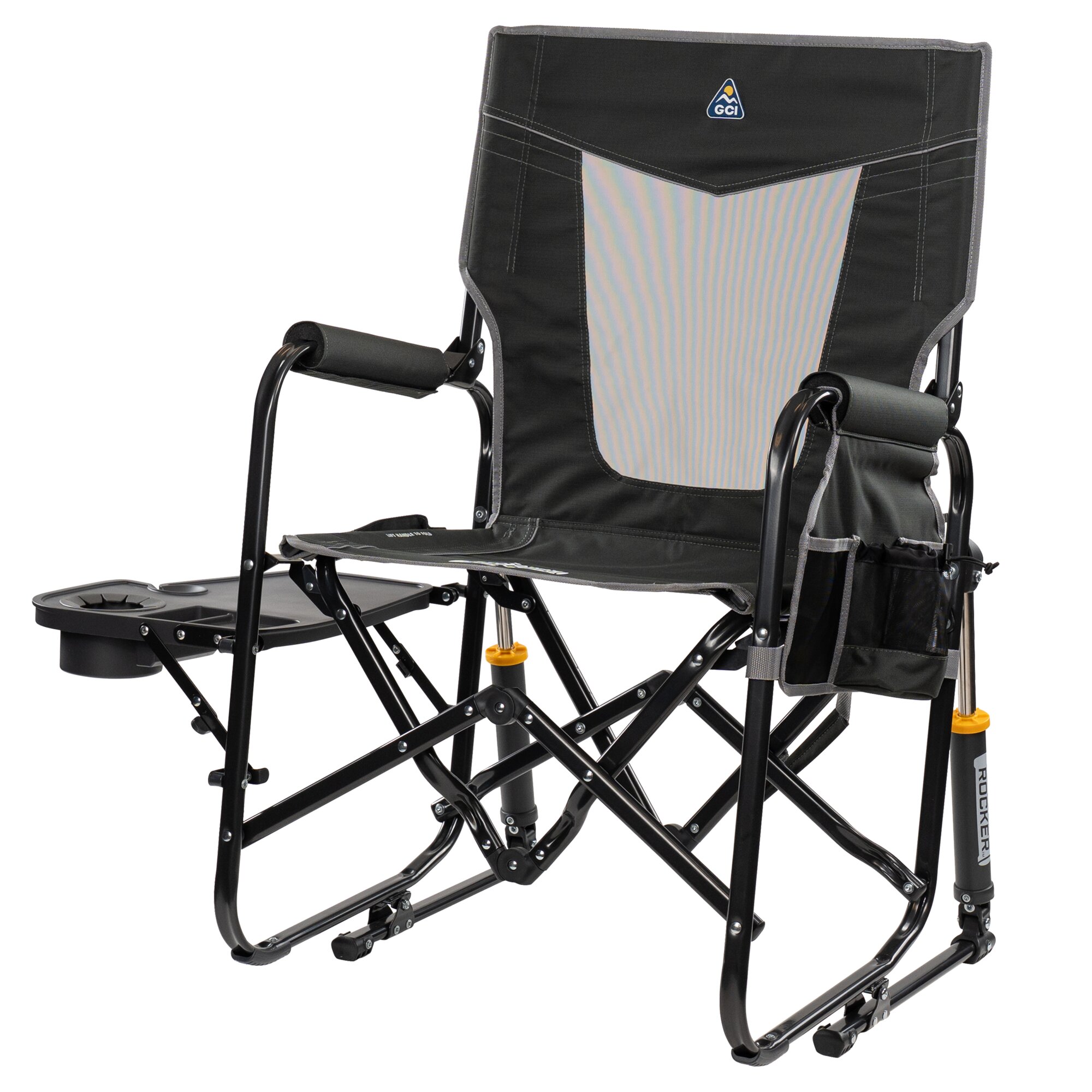 Camping-Schaukelstuhl Stowaway Rocker™ mit Tisch, anthrazit