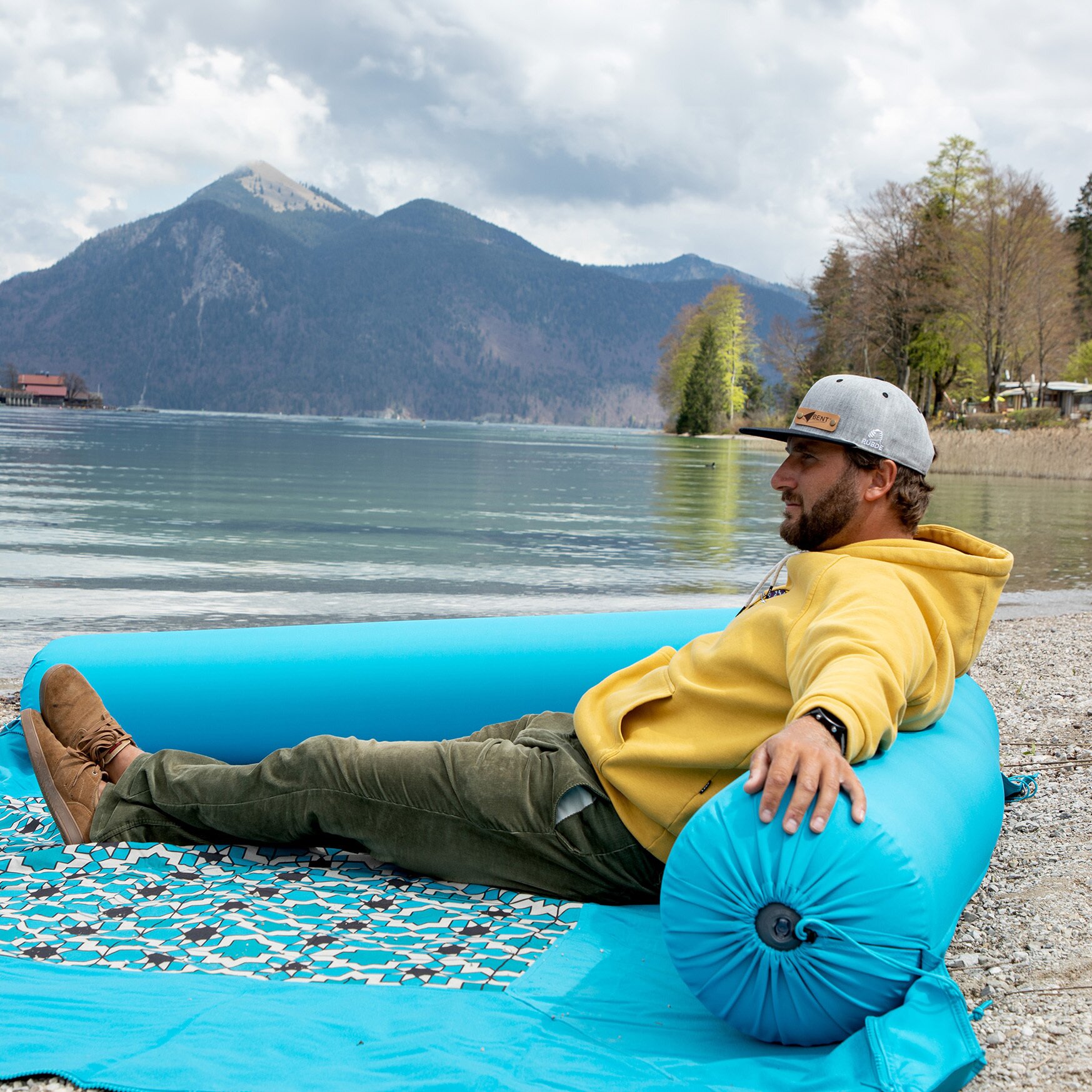 Kissenrolle „Zip XL Lounger“, türkis