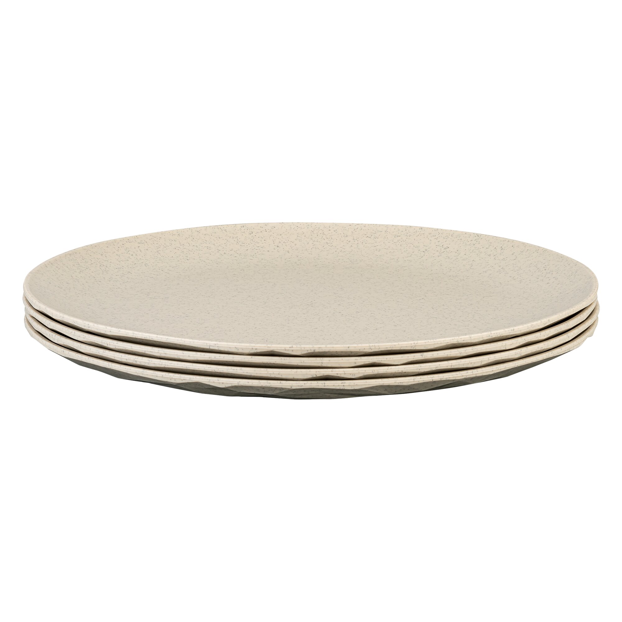 Flacher Teller CLUB PLATE 260, sand 4er-Set