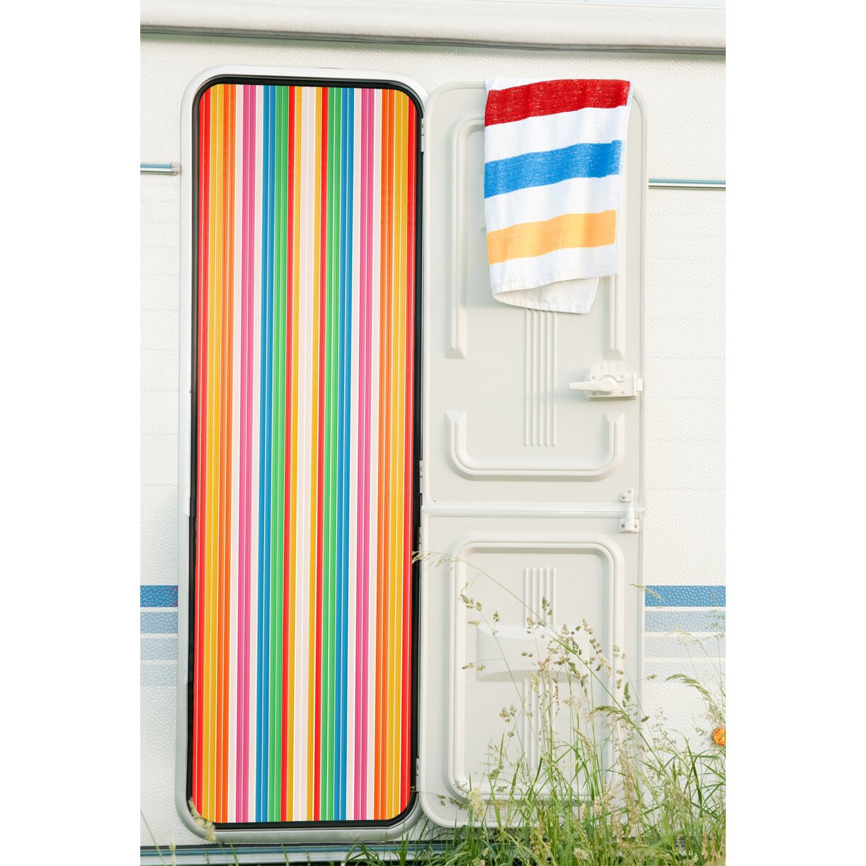 Streifenvorhang, bunt