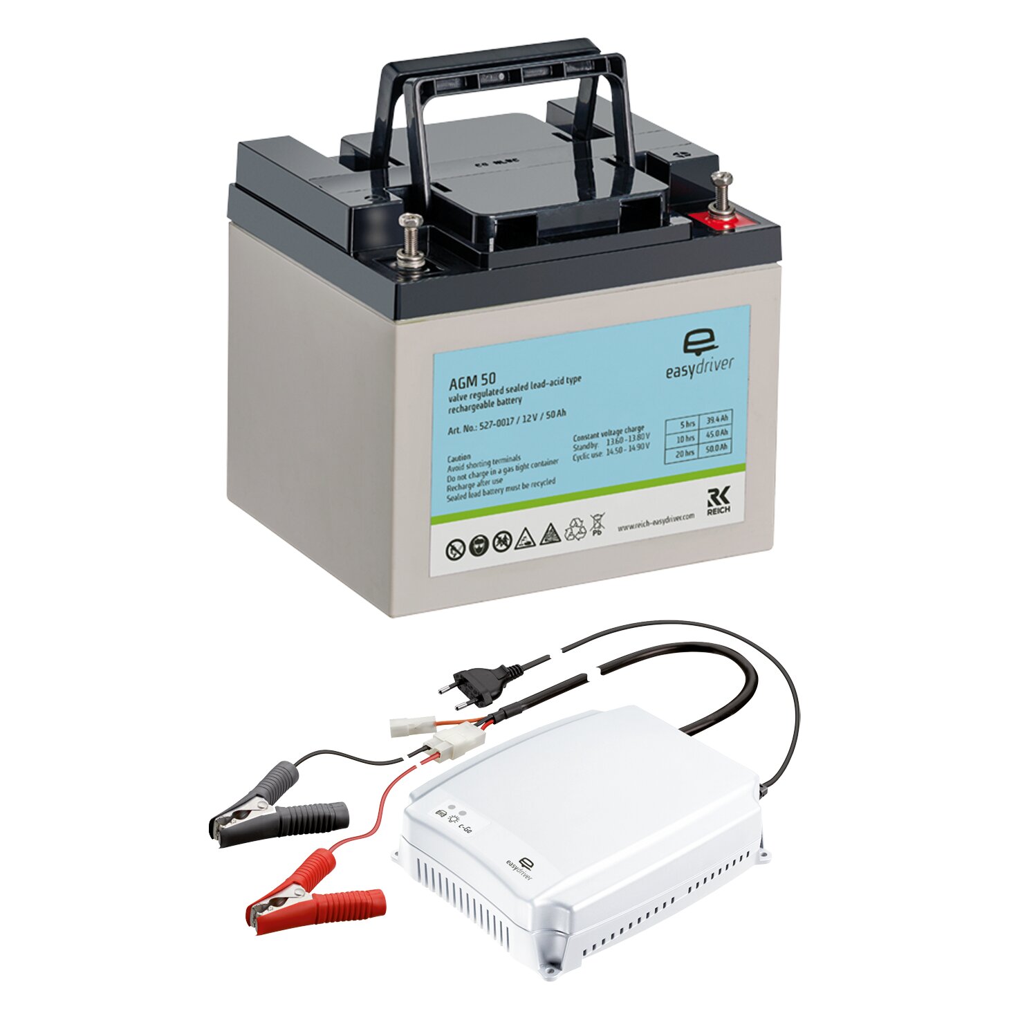Batterie- und Ladegerät-Set für Rangierantriebe Energie-Paket, 50 Ah