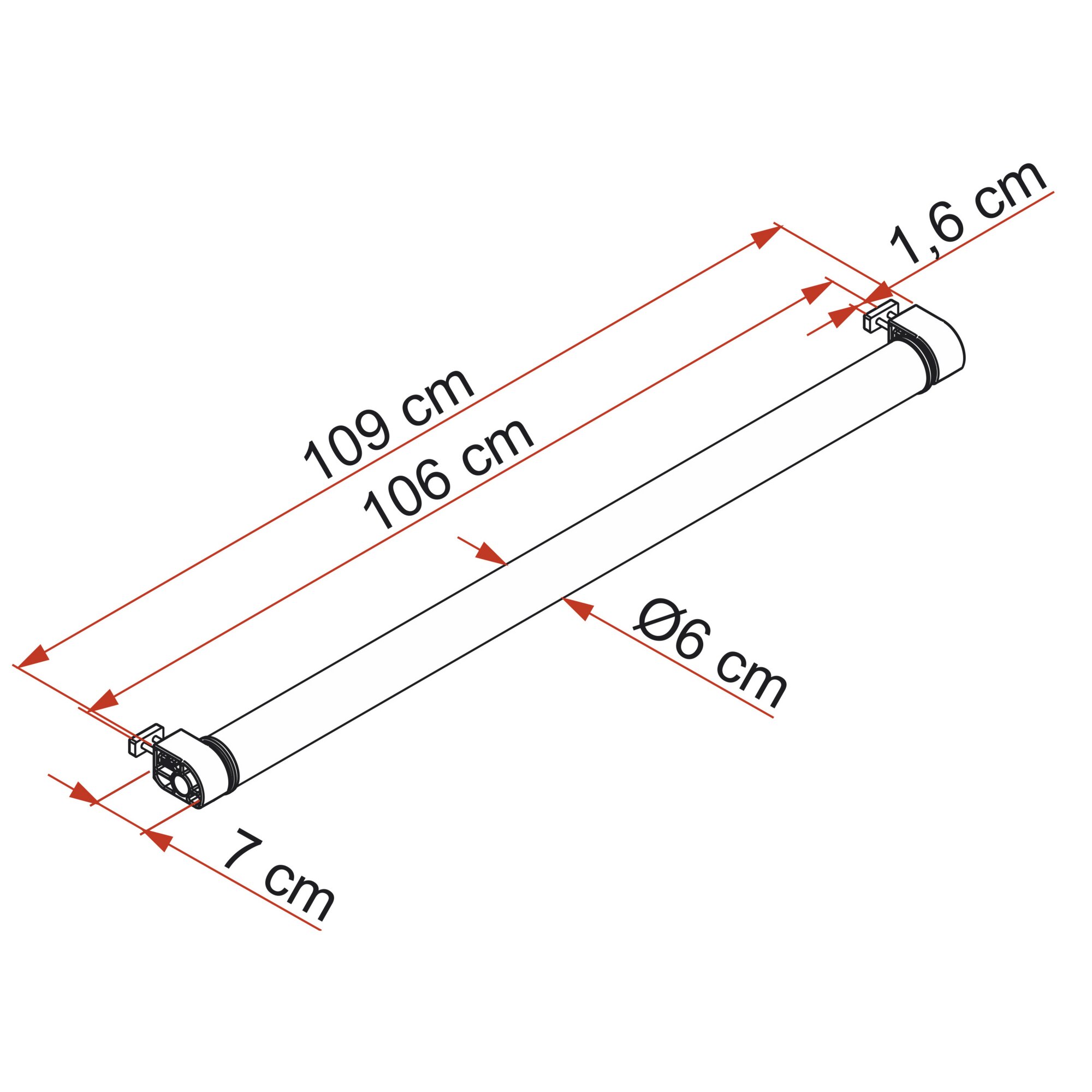 Ladehilfe Roller Roof Rail, l: 109 cm