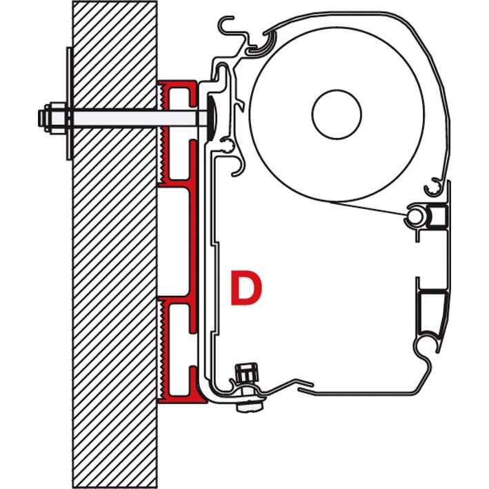Markisenadapter D, 12 cm