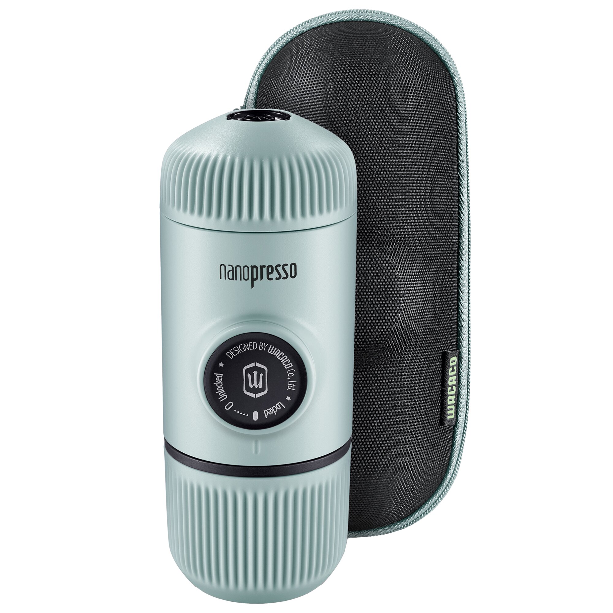 Tragbare Espressomaschine Nanopresso, hellblau