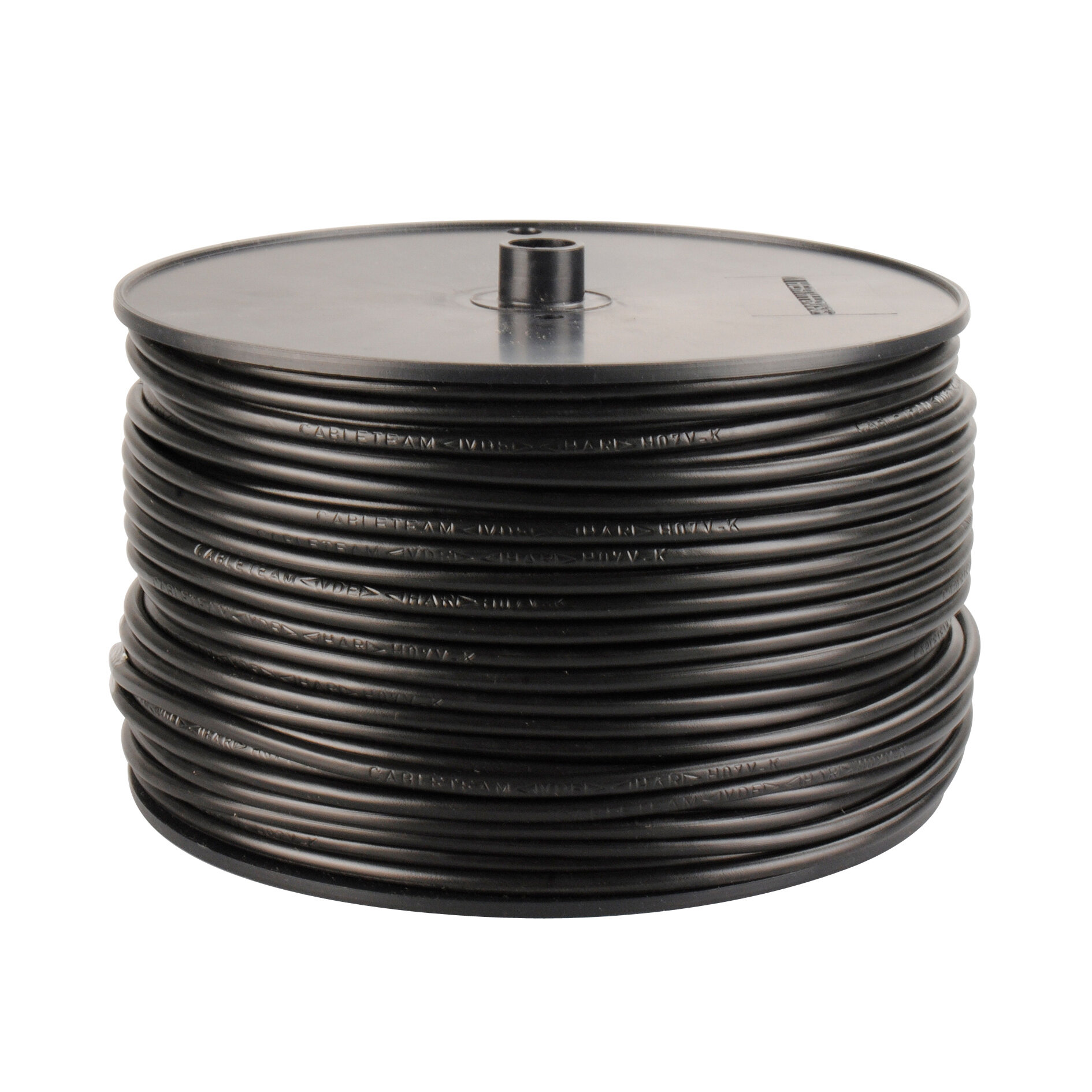 Stromkabel 2,5 mm² auf Rolle, schwarz