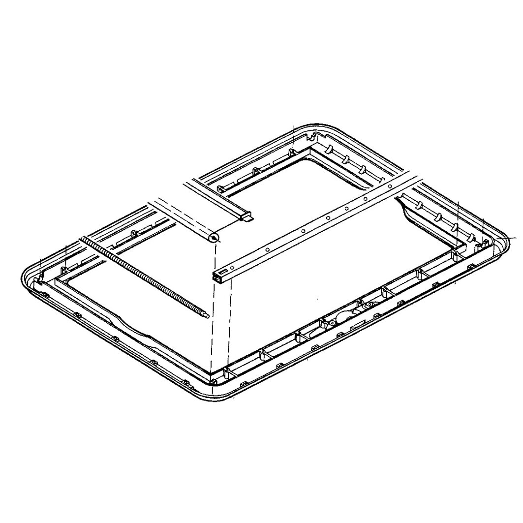 Innenrahmen ohne Anbauteile, elfenbein