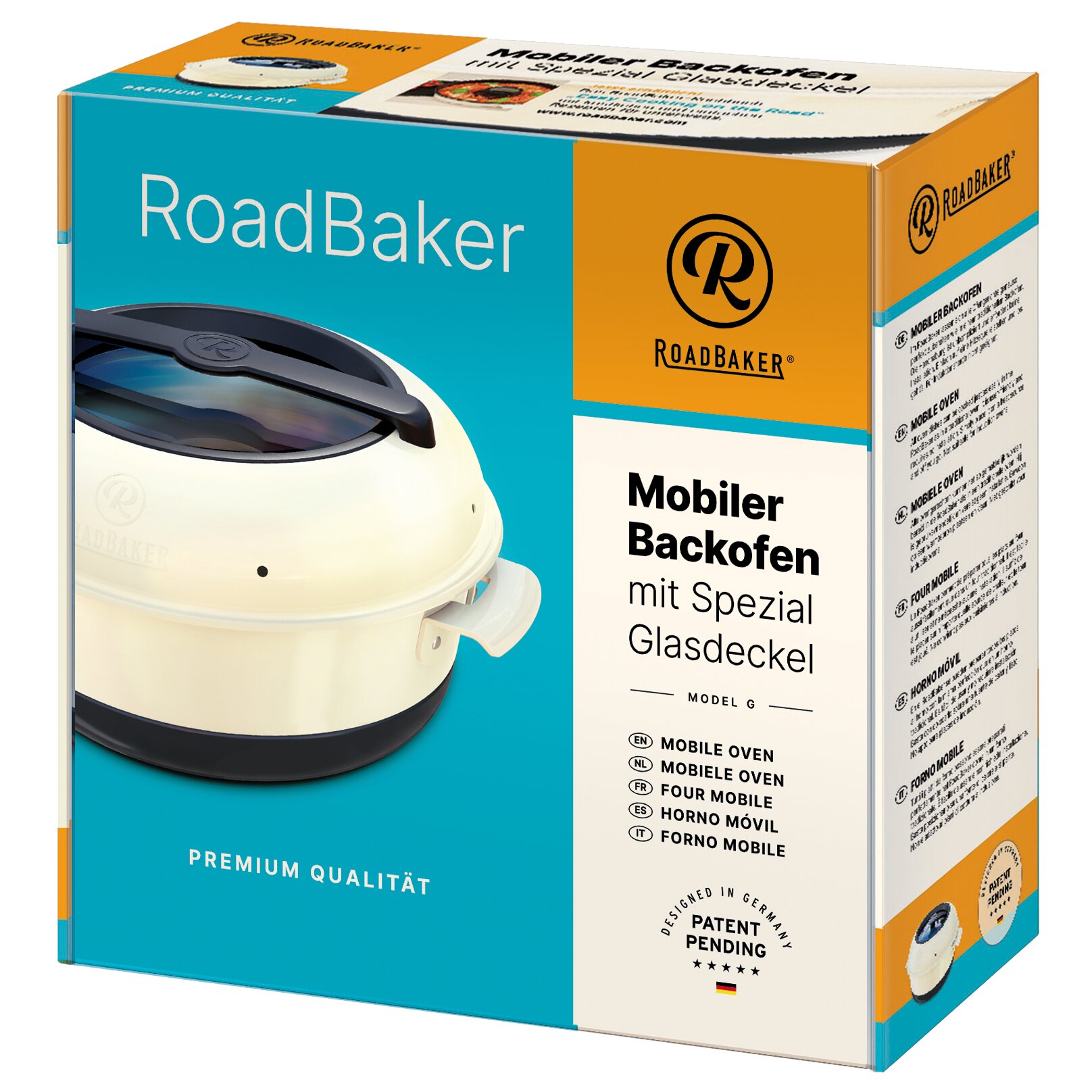 Mobiler Backofen mit Spezialglasdeckel, RoadBaker Model G