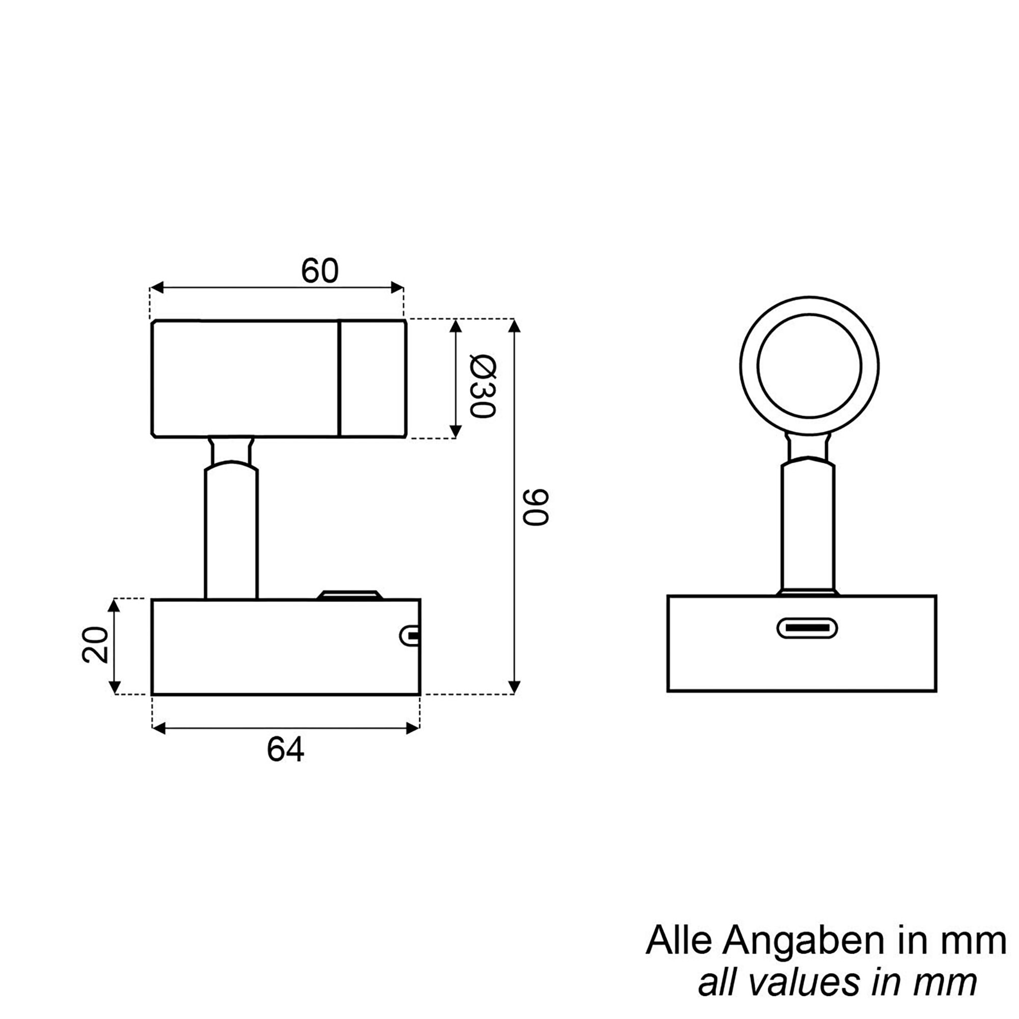 Aufbauleuchte 2,2 W | USB-C/15 W