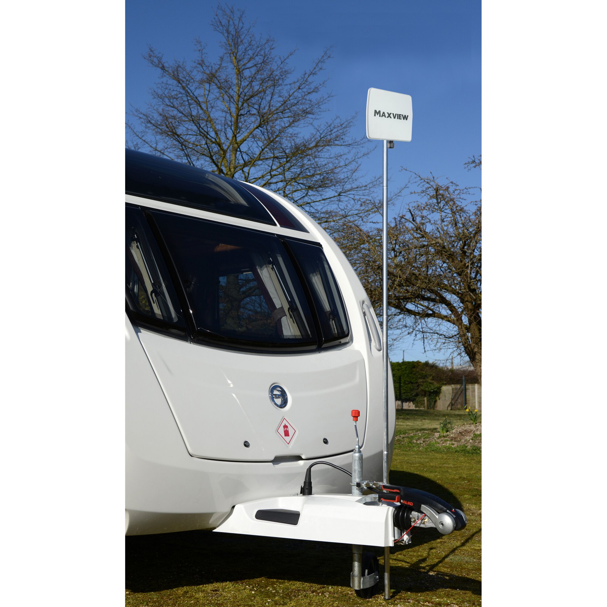 Mast mit Deichselradhalterung zu Routerset Maxview Roam Basecamp