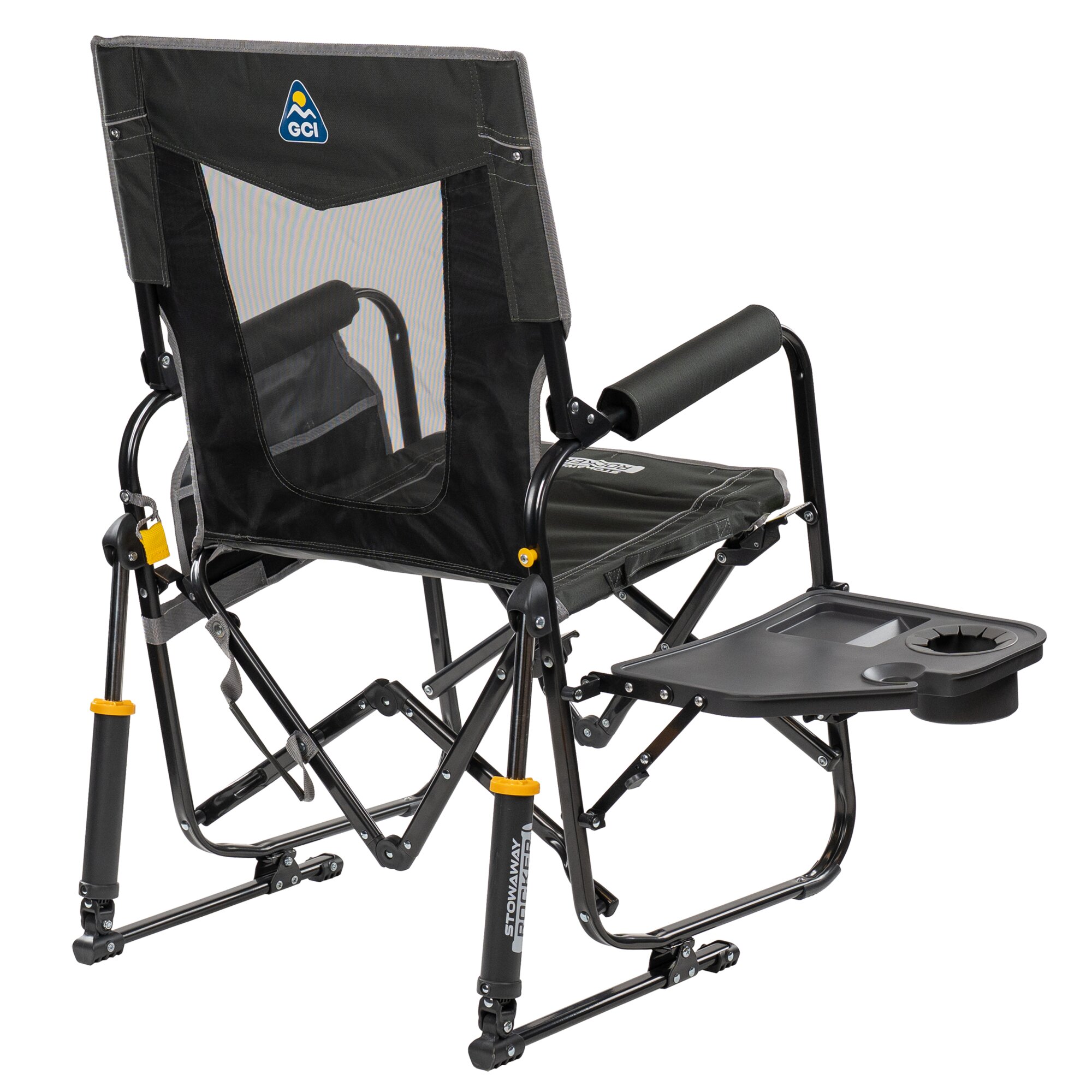 Camping-Schaukelstuhl Stowaway Rocker™ mit Tisch, anthrazit