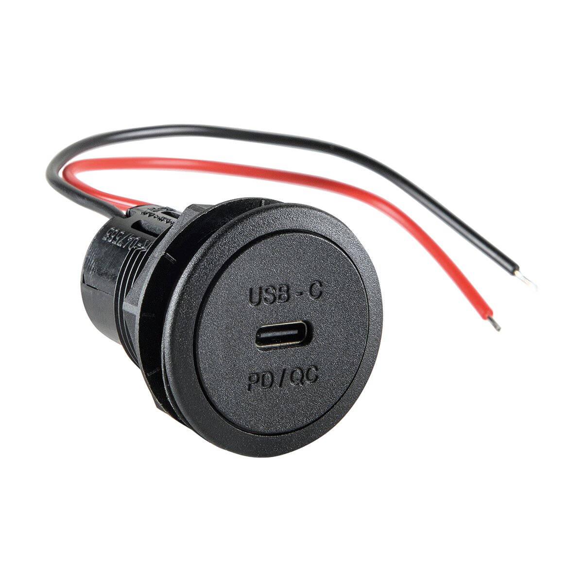 Einbausteckdose USB-C 12 – 24 V DC mit integriertem Spannungswandler, USB-C