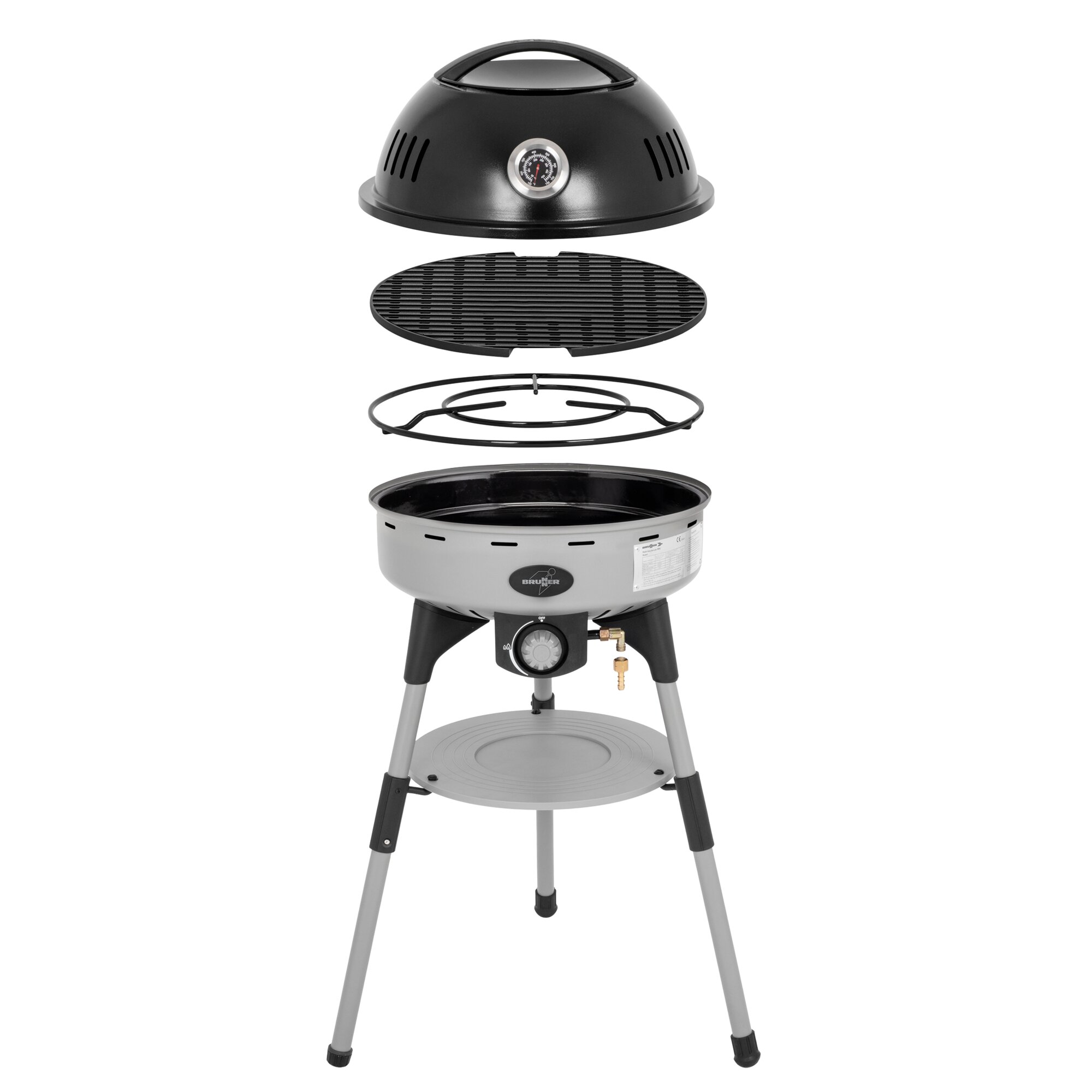Gasgrill BBQruiser HT Roundgrid, 30 mbar