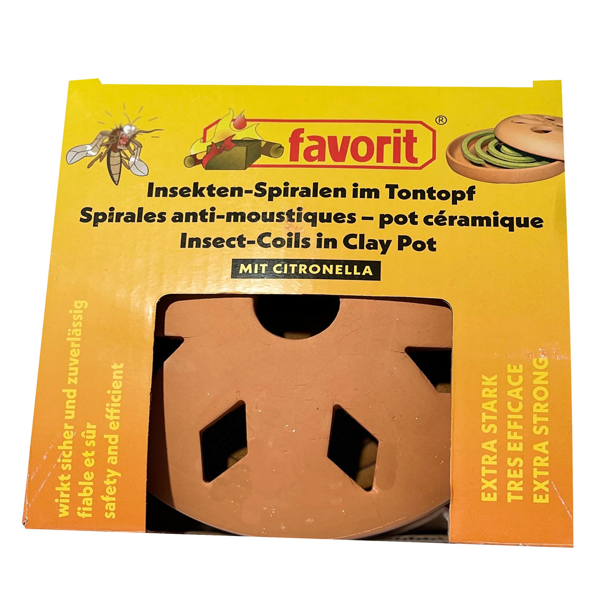 Insektenspiralen im Tontopf