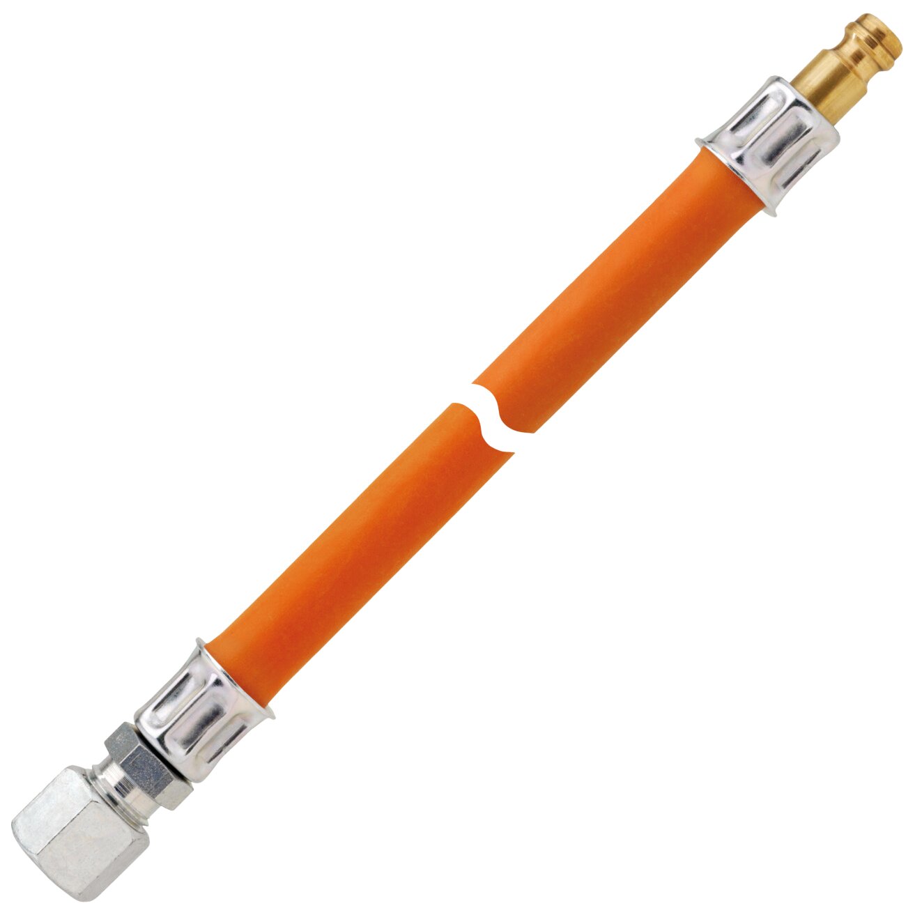 Gas-Mitteldruckschlauchleitung 10 bar RVS 8 x STN x 400