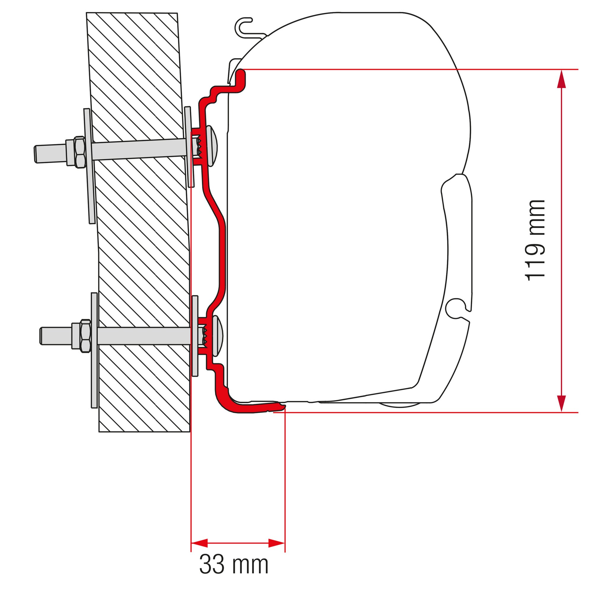 Markisenadapter Kit Hymer ab 2016 für F45