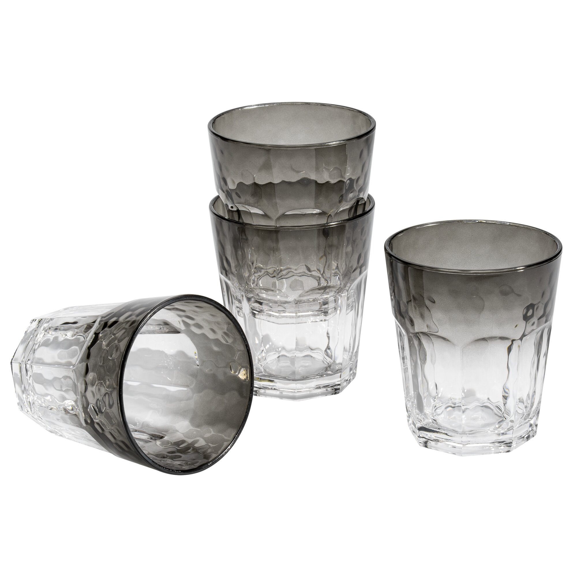 Trinkglas Mix & Match, 200 ml, 4-teilig, rauchgrau